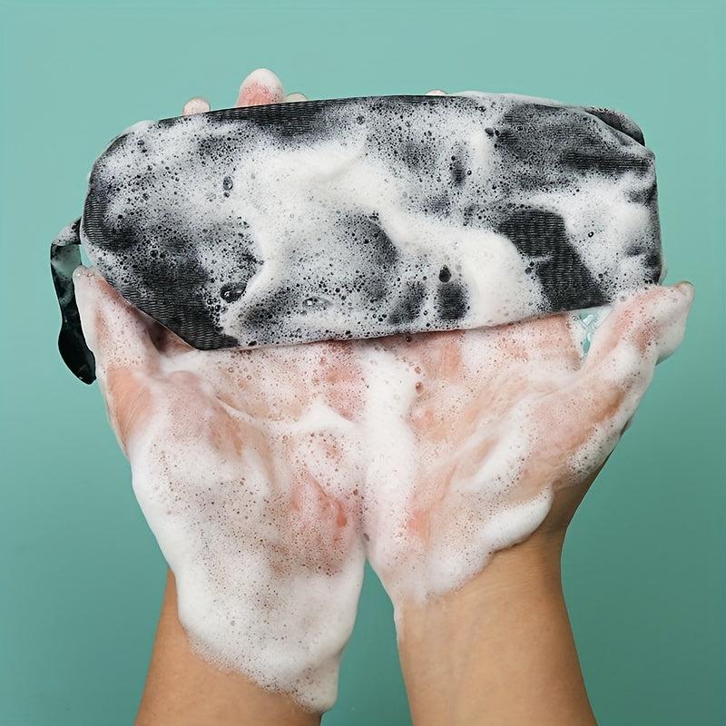 Foam Net Exfoliating Mesh Soap Bag Drawstring Holder