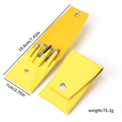 6pcs Eyebrow Grooming Set Tweezers Scissors Brush Case