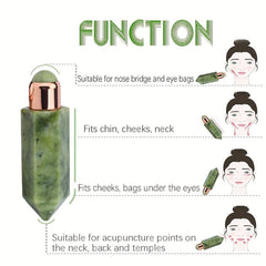 Face Massager Essential Roller Bottle Crystal Jade Massage Column Roll On Bottle