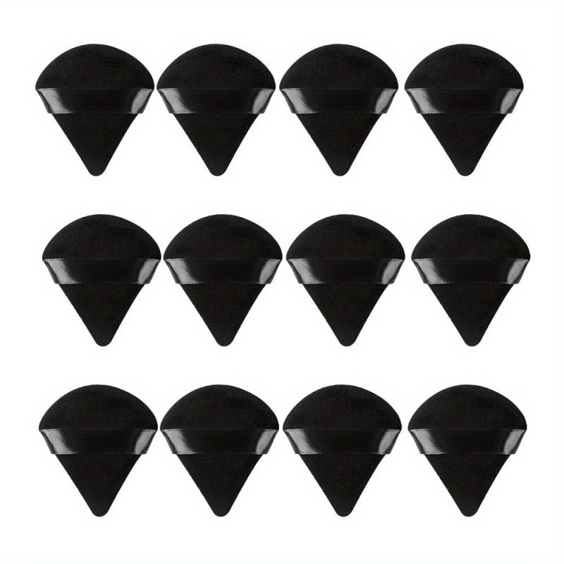 12 Triangle Powder Puffs for Face Makeup Soft Plush Sponge