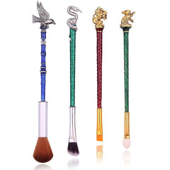 4pcs Synthetic Makeup Brushes Delicate Handle Blush Foundation Eyebrow Eyeshadow
