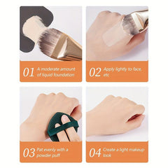 Classic Foundation Brush Liquid Cream Streak Buildable Vegan Eco Friendly