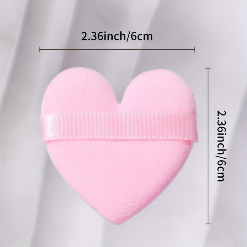 6pcs Heart Shape Makeup Puff Soft Cosmetic Sponge