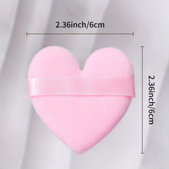 6pcs Heart Shape Makeup Puff Soft Cosmetic Sponge