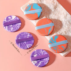 6pcs Air Cushion Powder Puffs - Makeup Sponges with Strap