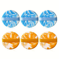 6pcs Air Cushion Powder Puffs - Makeup Sponges with Strap