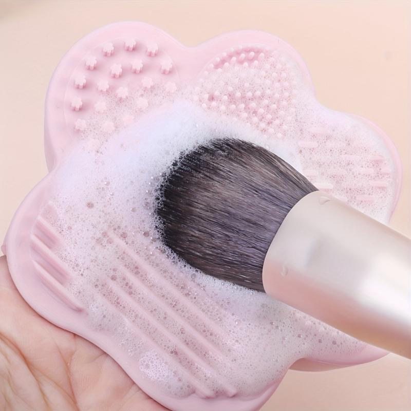 Makeup Brush Cleaning Mat & Drying Holder - Cat Paw Design