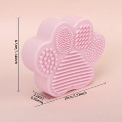 Makeup Brush Cleaning Mat & Drying Holder - Cat Paw Design