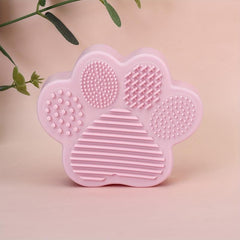 Makeup Brush Cleaning Mat & Drying Holder - Cat Paw Design