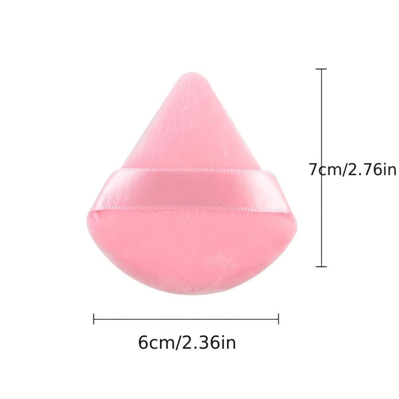 4 Pcs Soft Velvet Triangle Powder Puffs for Makeup Loose Mineral Powder