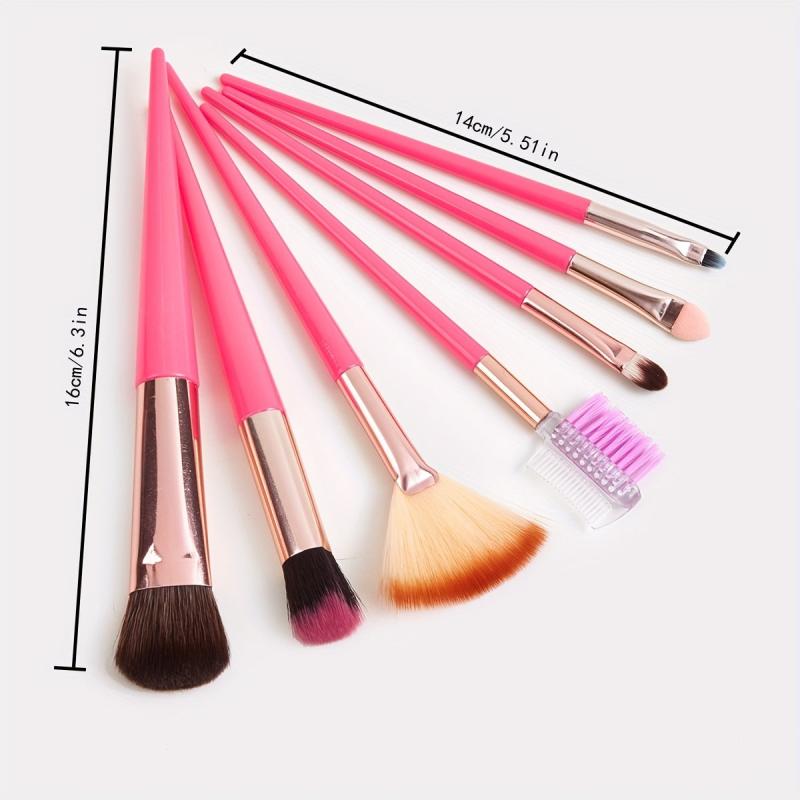 7pcs Colorful Makeup Brush Kit Soft Bristles for Eyeshadow Foundation Blush