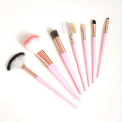 7pcs Colorful Makeup Brush Kit Soft Bristles for Eyeshadow Foundation Blush