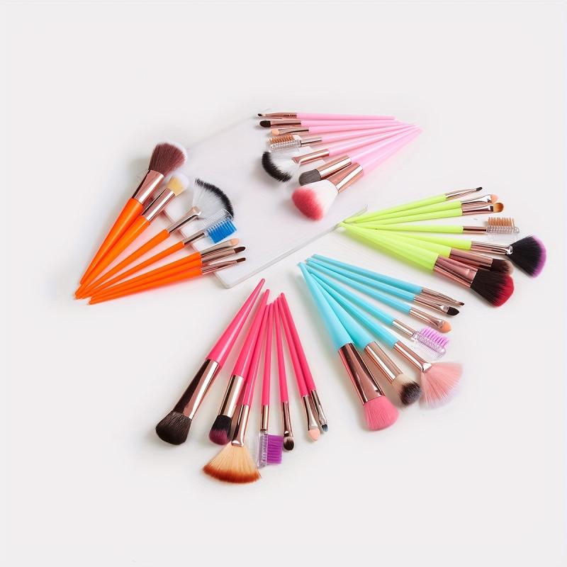 7pcs Colorful Makeup Brush Kit Soft Bristles for Eyeshadow Foundation Blush