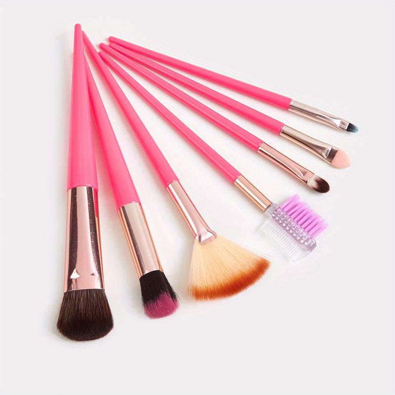 7pcs Colorful Makeup Brush Kit Soft Bristles for Eyeshadow Foundation Blush