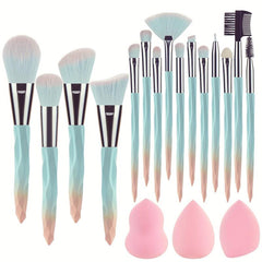Makeup Brushes and Beauty Accessories Kit with Sponges