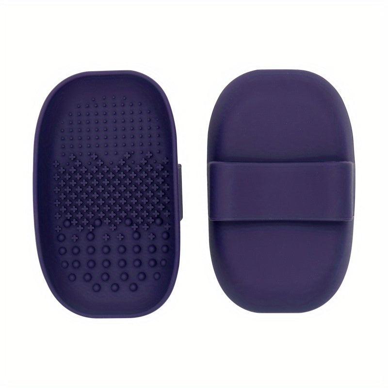 Silicone Makeup Brush Cleaning Mat with Back Strap