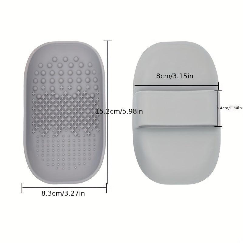 Silicone Makeup Brush Cleaning Mat with Back Strap