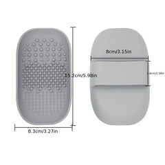 Silicone Makeup Brush Cleaning Mat with Back Strap