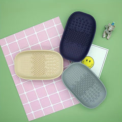 Silicone Makeup Brush Cleaning Mat with Back Strap