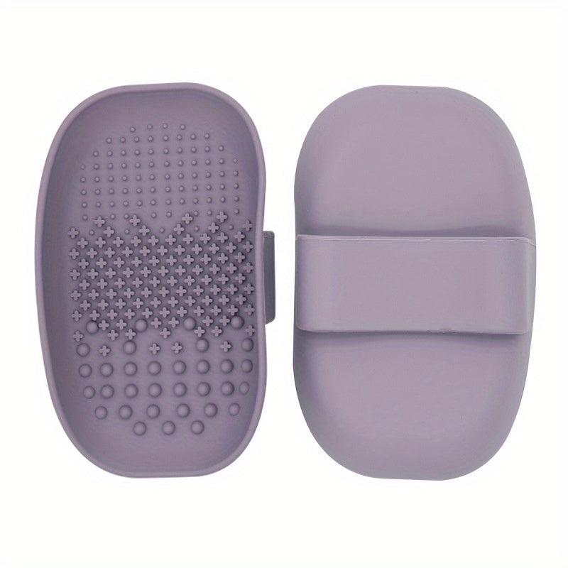 Silicone Makeup Brush Cleaning Mat with Back Strap