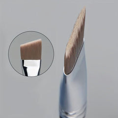 Flat Thin Makeup Brush with Lacquered Wood Handle