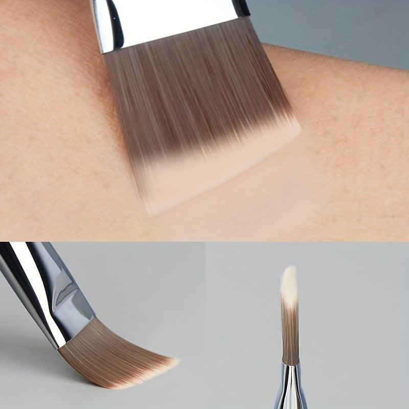 Flat Thin Makeup Brush with Lacquered Wood Handle