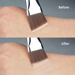 Flat Thin Makeup Brush with Lacquered Wood Handle