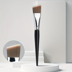 Flat Thin Makeup Brush with Lacquered Wood Handle