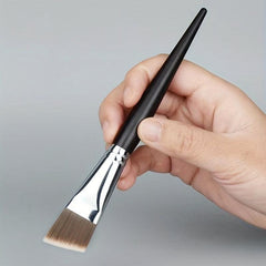 Flat Thin Makeup Brush with Lacquered Wood Handle