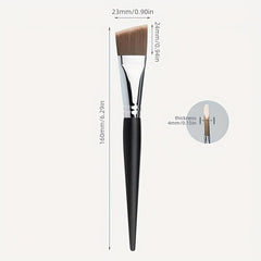 Flat Thin Makeup Brush with Lacquered Wood Handle