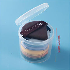 Portable Powder Puff Kit with Box Soft Triangle and Round Makeup Sponge