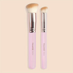 2pcs Kabuki Foundation & Concealer Brush Set for Flawless Coverage