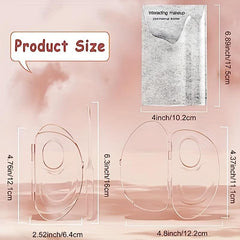 2pcs Acrylic Cosmetic Palette And Spatula Set For Makeup Mixing