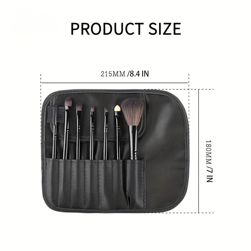 7-Piece Makeup Brush Set with Portable Case for Women