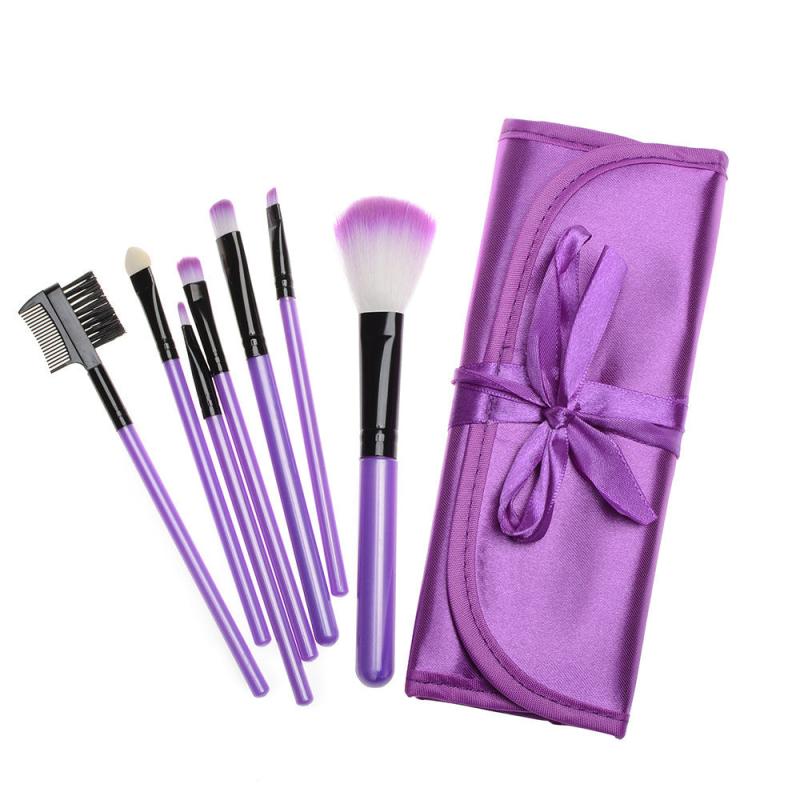 7-Piece Makeup Brush Set with Portable Case for Women