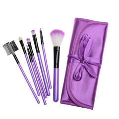7-Piece Makeup Brush Set with Portable Case for Women