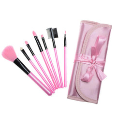 7-Piece Makeup Brush Set with Portable Case for Women