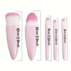 15pcs Travel Makeup Brush Set with Mirror and Case - Perfect Gift for Beginners