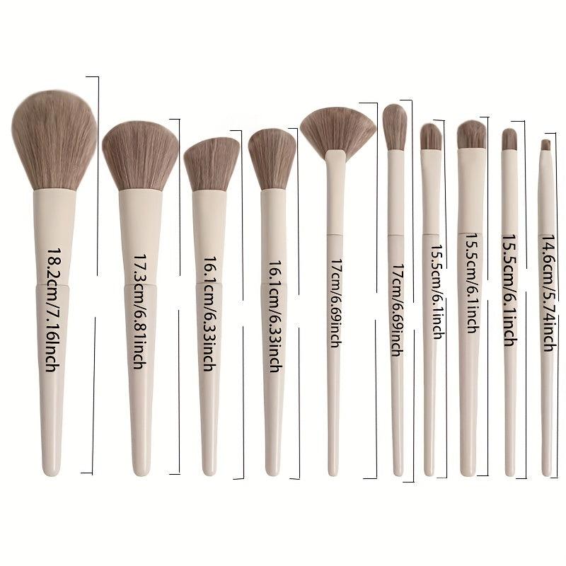 15pcs Travel Makeup Brush Set with Mirror and Case - Perfect Gift for Beginners
