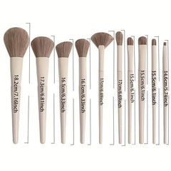 15pcs Travel Makeup Brush Set with Mirror and Case - Perfect Gift for Beginners