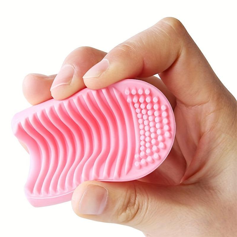 Silicone Makeup Brush Cleaning Mat - Portable Washing Tool
