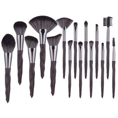15pcs Gradient Makeup Brushes Kit Synthetic Bristles Non Slip Handle Set