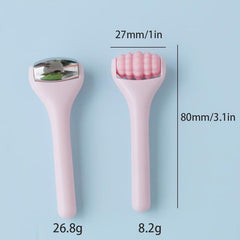 2 Pcs Mini Eye Massager Roller Silicone Wheel Beauty Tool