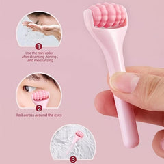 2 Pcs Mini Eye Massager Roller Silicone Wheel Beauty Tool