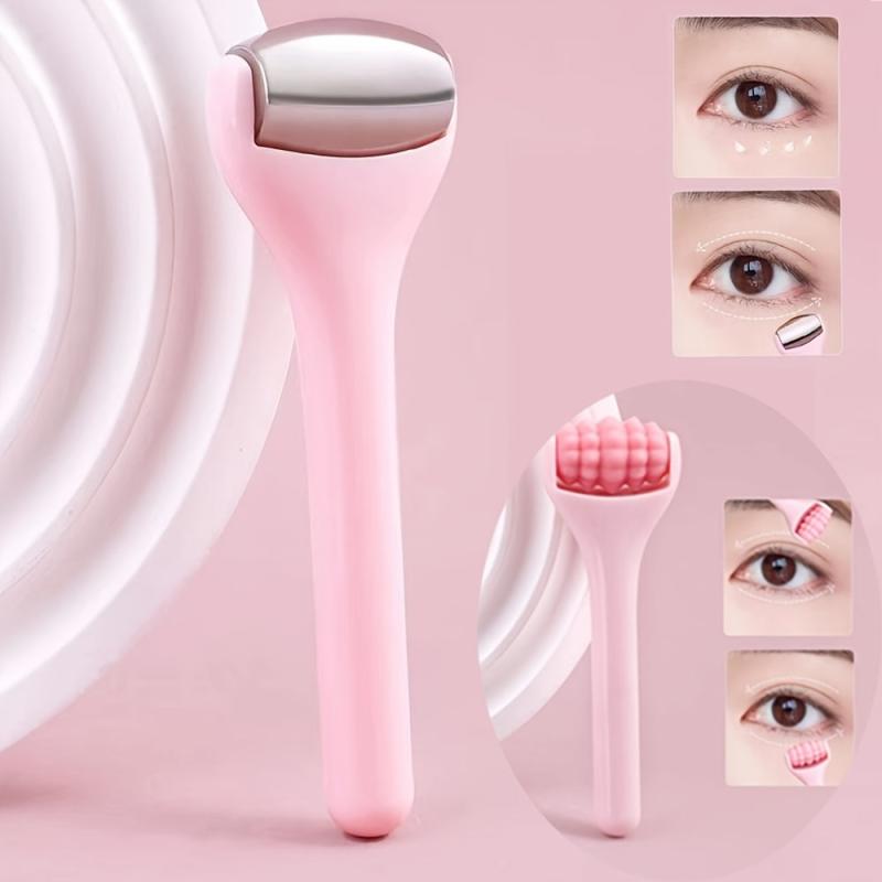 2 Pcs Mini Eye Massager Roller Silicone Wheel Beauty Tool