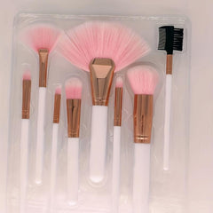 8pcs Makeup Brush Kit Soft Bristles Fan Highlighter Foundation Eyeshadow Brush