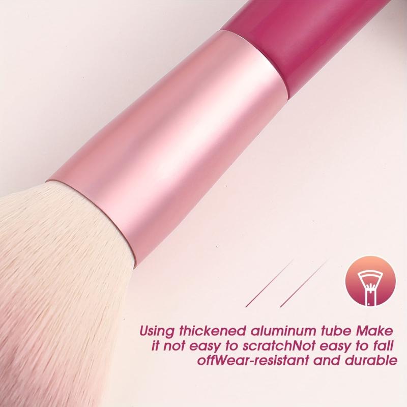 Rose Pink Handle Powder Brush