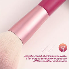 Rose Pink Handle Powder Brush