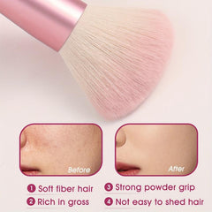 Rose Pink Handle Powder Brush