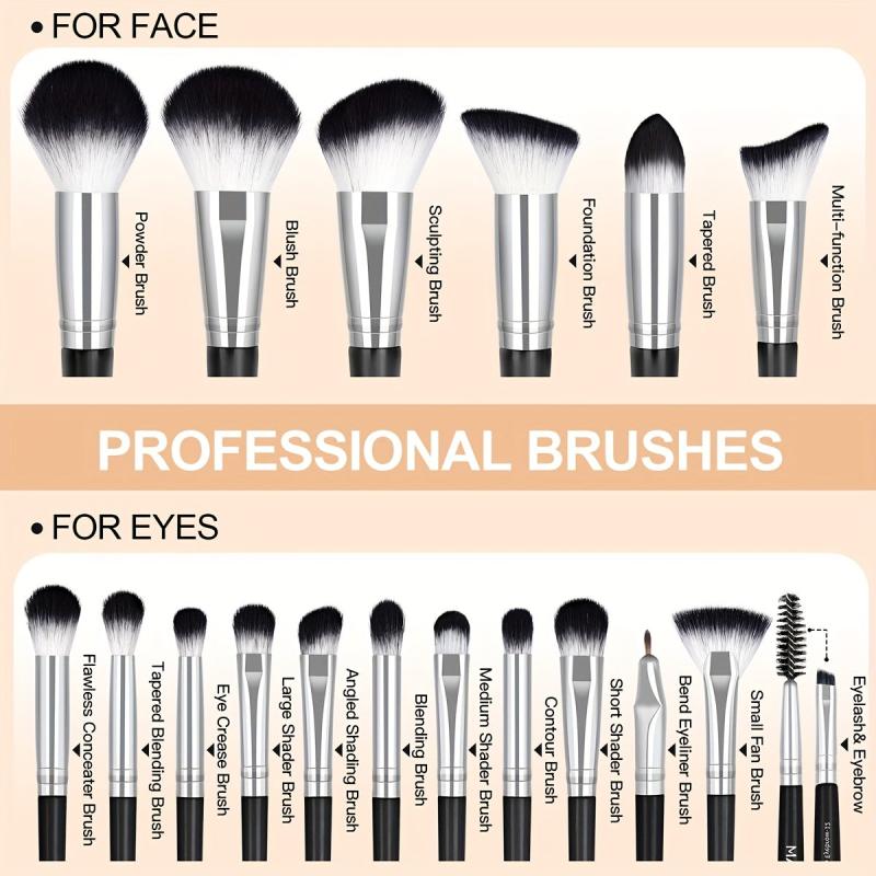18 Pcs Professional Makeup Brush Set with Case